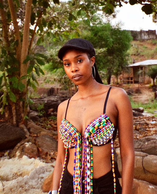 Custom Beaded Bra with Beaded String  image 4