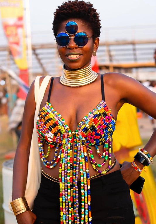 Custom Beaded Bra with Loops  image 0